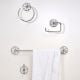 Silver Brass Mother of Pearl Bathroom Towel Bar